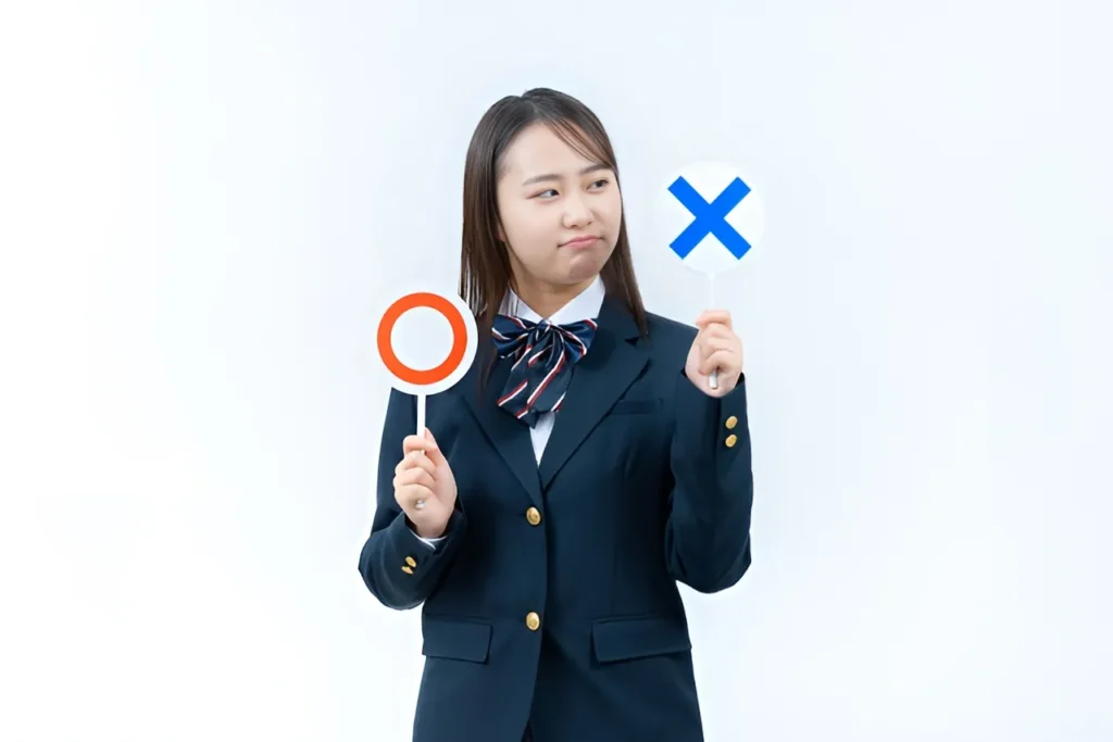 デメリットを感じる女子高生