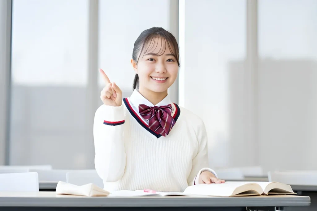 笑顔の女子高生