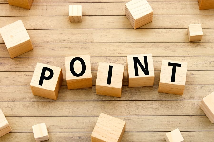 POINTと書かれた積み木