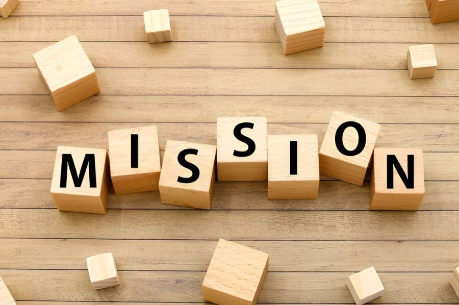 MISSIONと書かれたブロック